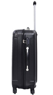 GLOBALWAY 3 Pcs Luggage Travel Set Bag ABS Trolley Suitcase Black