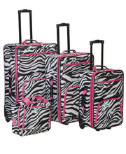 Rockland Luggage Fashion Collection 4 Piece Softside Expandable Luggage Set