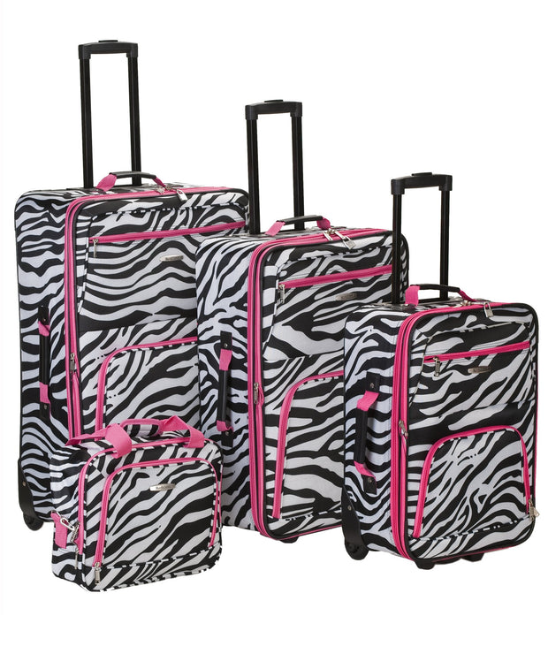Rockland Luggage Fashion Collection 4 Piece Softside Expandable Luggage Set
