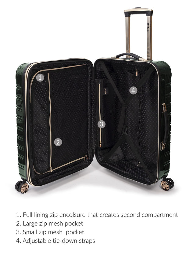 Hardside Fibertech Luggage, 2 Piece Set